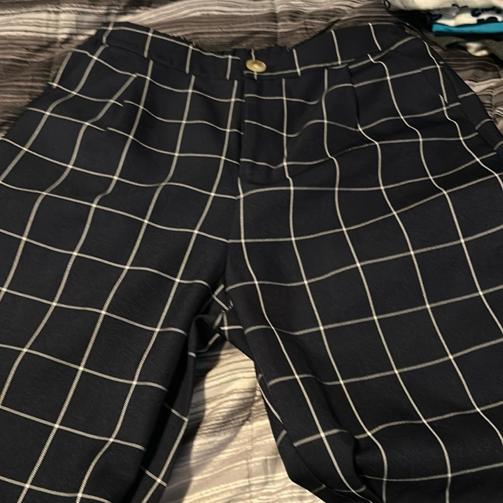 Plaid business pants